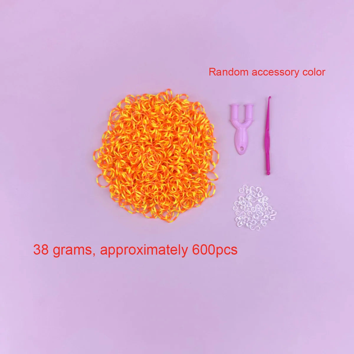 600Pcs Color Rubble Loom Bands Bracelets Kit Girl Gift DIY Jewelry Making