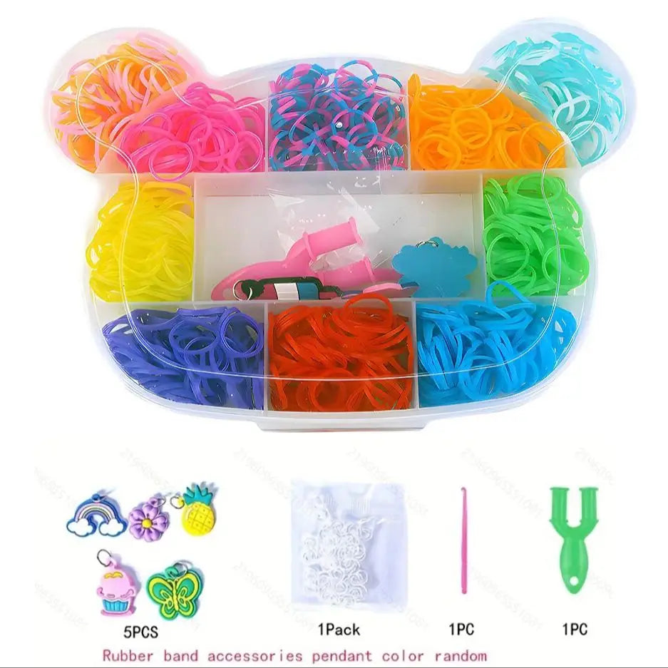 600pcs Rubber Bands Creative Bracelet Making Kit DIY