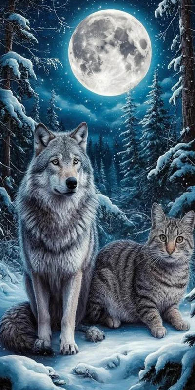 Snow Wolf Large Size Diy Diamond Arts Painting Kits New Collection