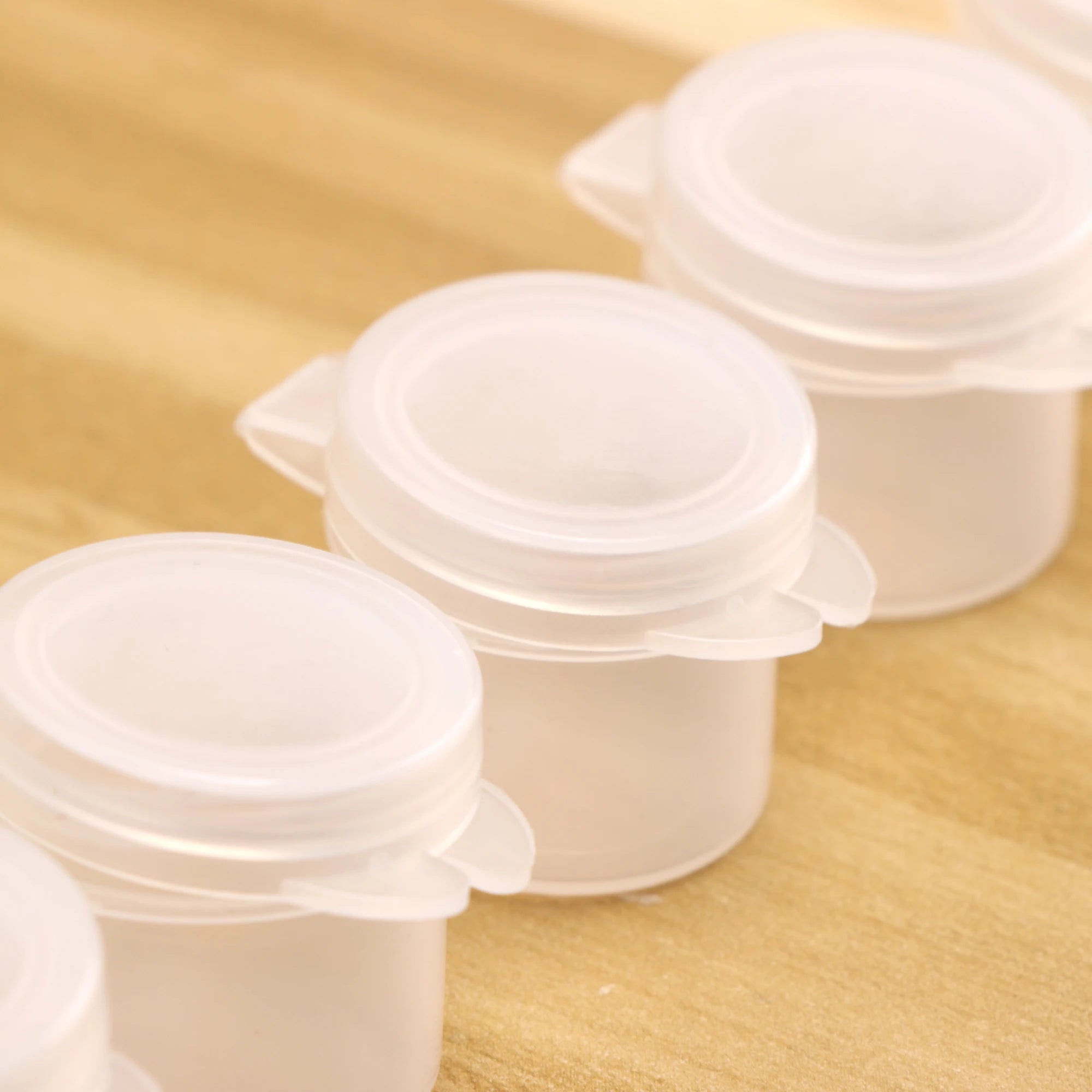 10Strips Empty Paint Pot Empty Acrylic Mini Container