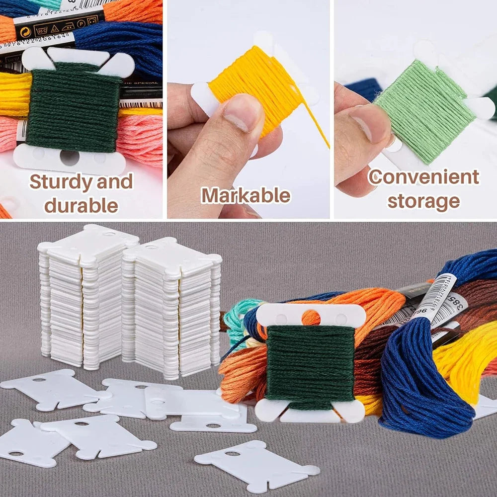 Plastic Embroidery Floss floss Organizer for Cross Stitch Yarn Bobbin Winder  Thread Storage