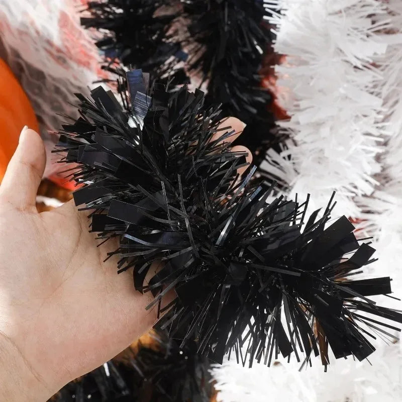 Tinsel Garland DIYRibbon Wreath Christmas Ornaments, DIY Party Decoration