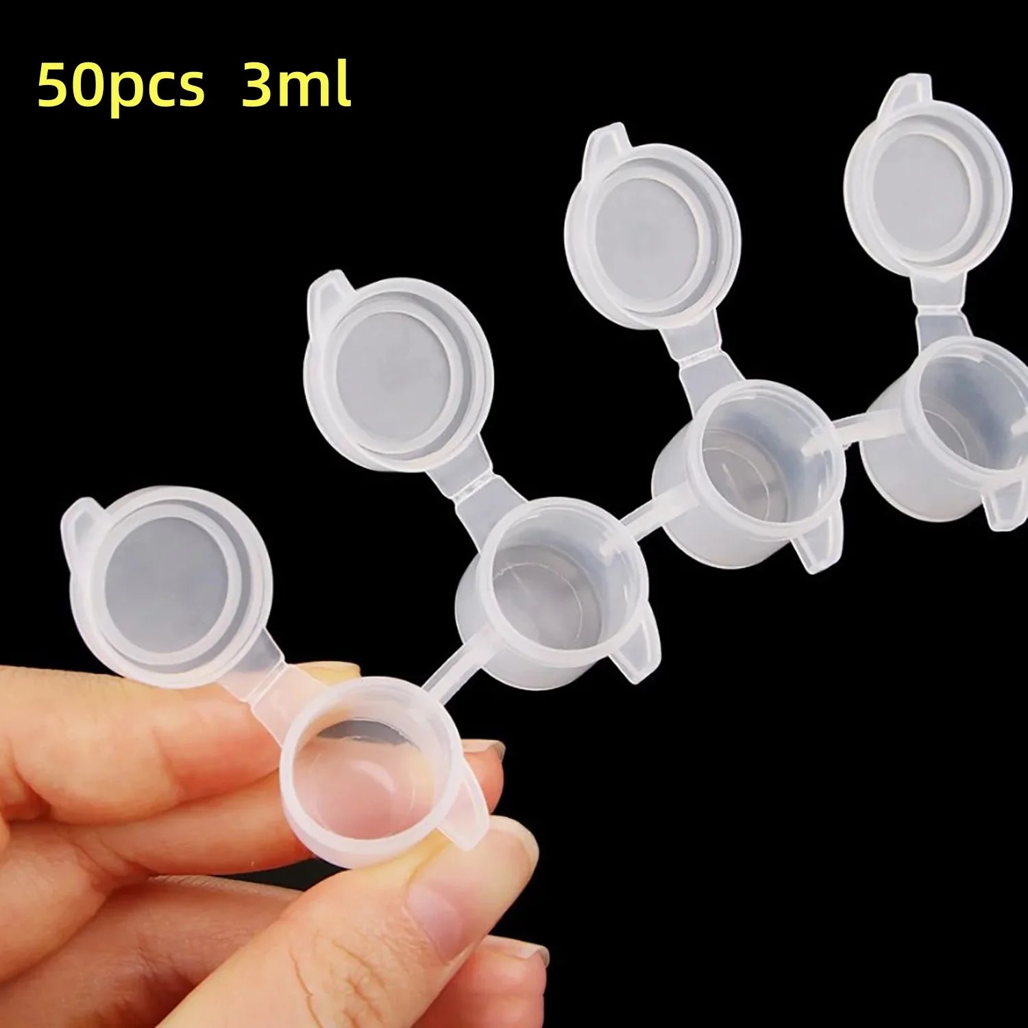 10Strips Empty Paint Pot Empty Acrylic Mini Container