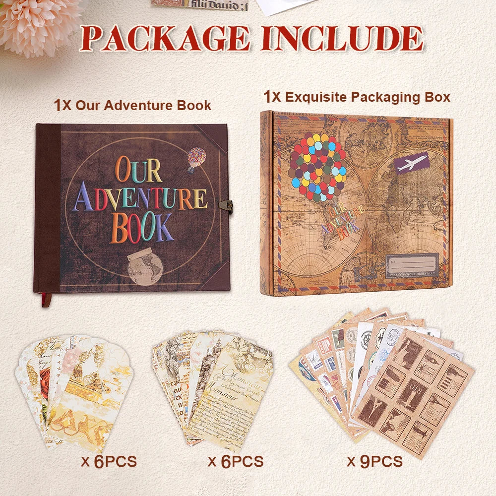 Our Adventure Book 146 Page Diy Handmade Photo Album Scrapbook