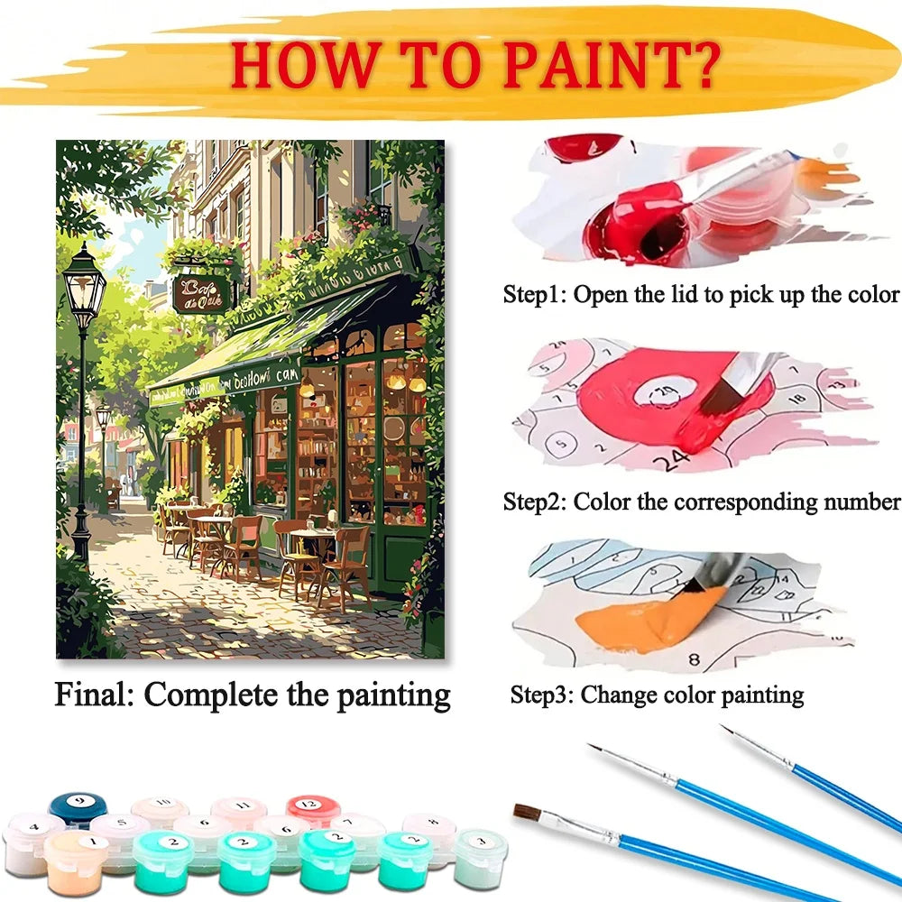 Diy Art Landscape Paint By Numbers For Adult