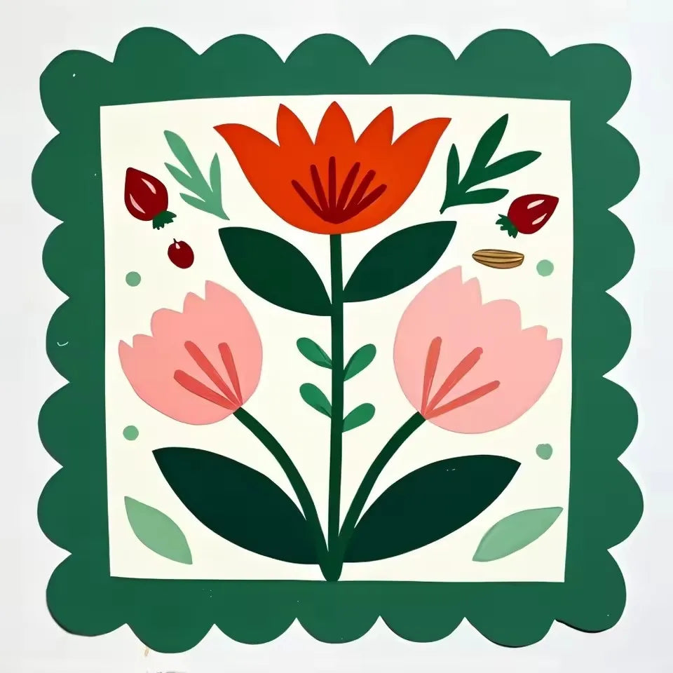 5D DIY Diamond Painting Cartoon Flowers Diamond Embroidery Handmade Wall Art Home Decor.