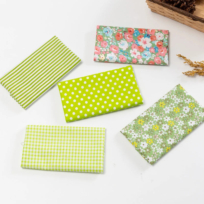 5Pcs/Set 25cmX25cm  Quilting Cloth Patchwork Needlework Handmade DIY Material