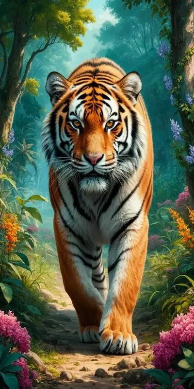 Forest Tiger Large Size DIY Diamond Arts Painting Animals Big Cat Full Square Round Drill Mosaic Embroidery Picture