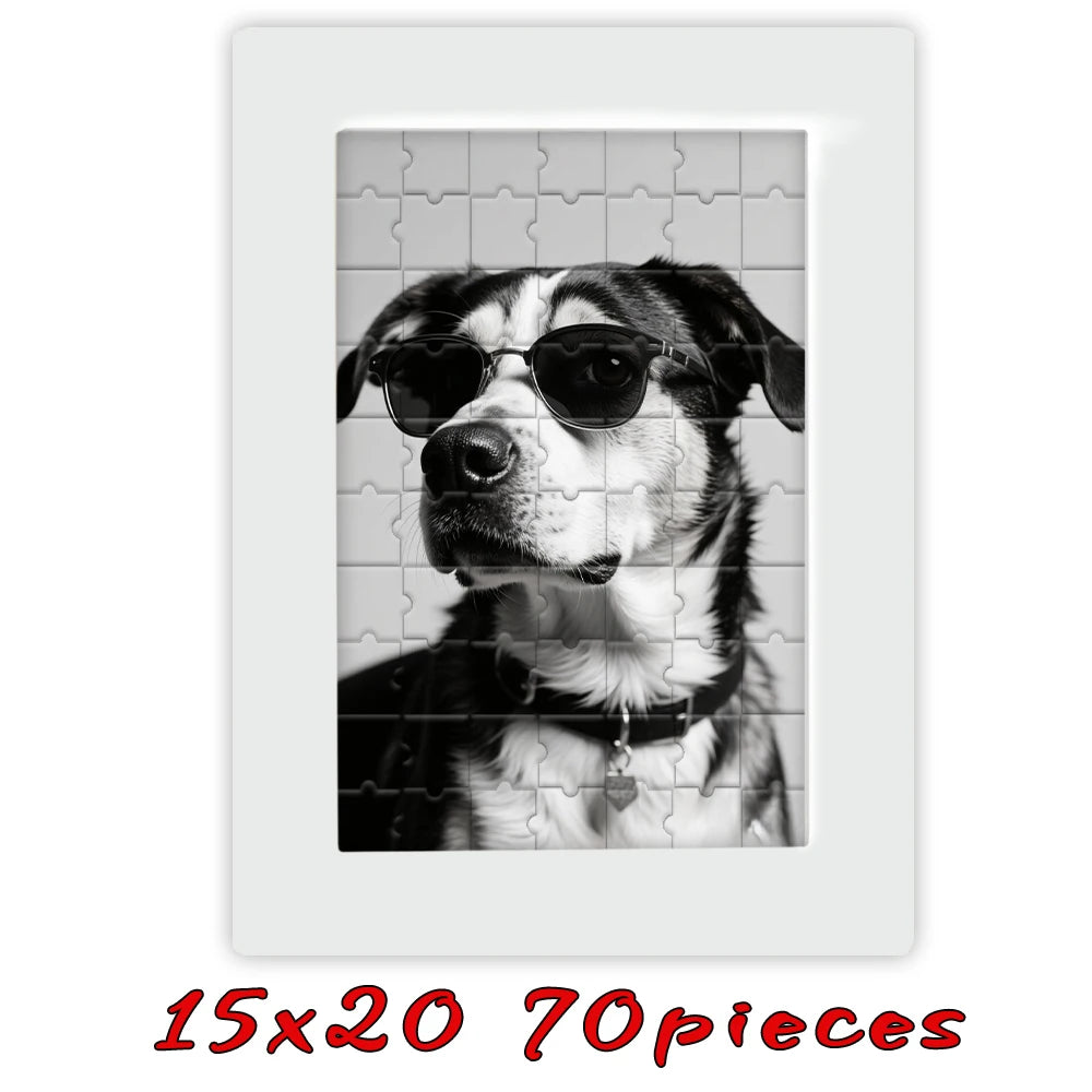 【Custom Framed Wooden Puzzles, Custom Graduation Photo Puzzles as Gifts, Personalized, Multiple Color Sizes Wooden Frames, Gifts