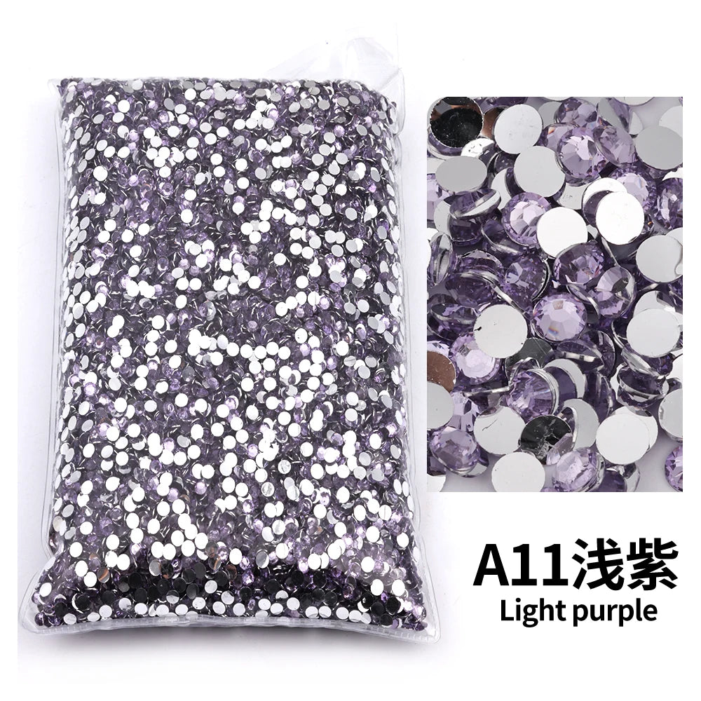 Big Package 2-6mm Resin Non Rhinestones Bulk Wholesale, Plastic Crystals Nail DIY