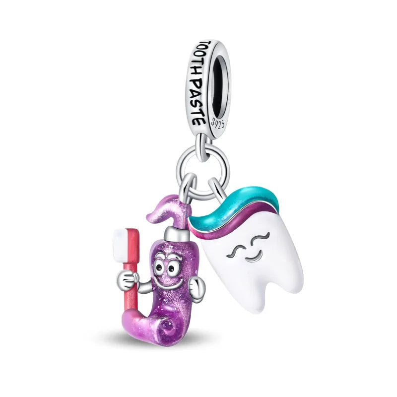 Original 925 Sterling Silver Charm Beads Medical Series