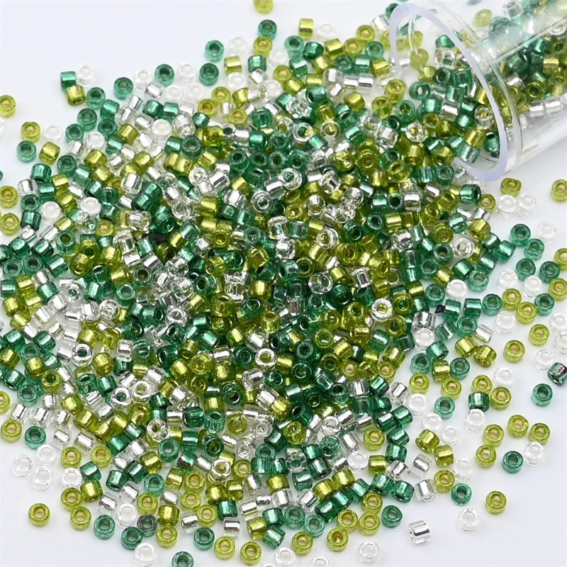 2mm Silver Colour Inside Mini, Beads Glass Craft Beads For DIY Art Craft