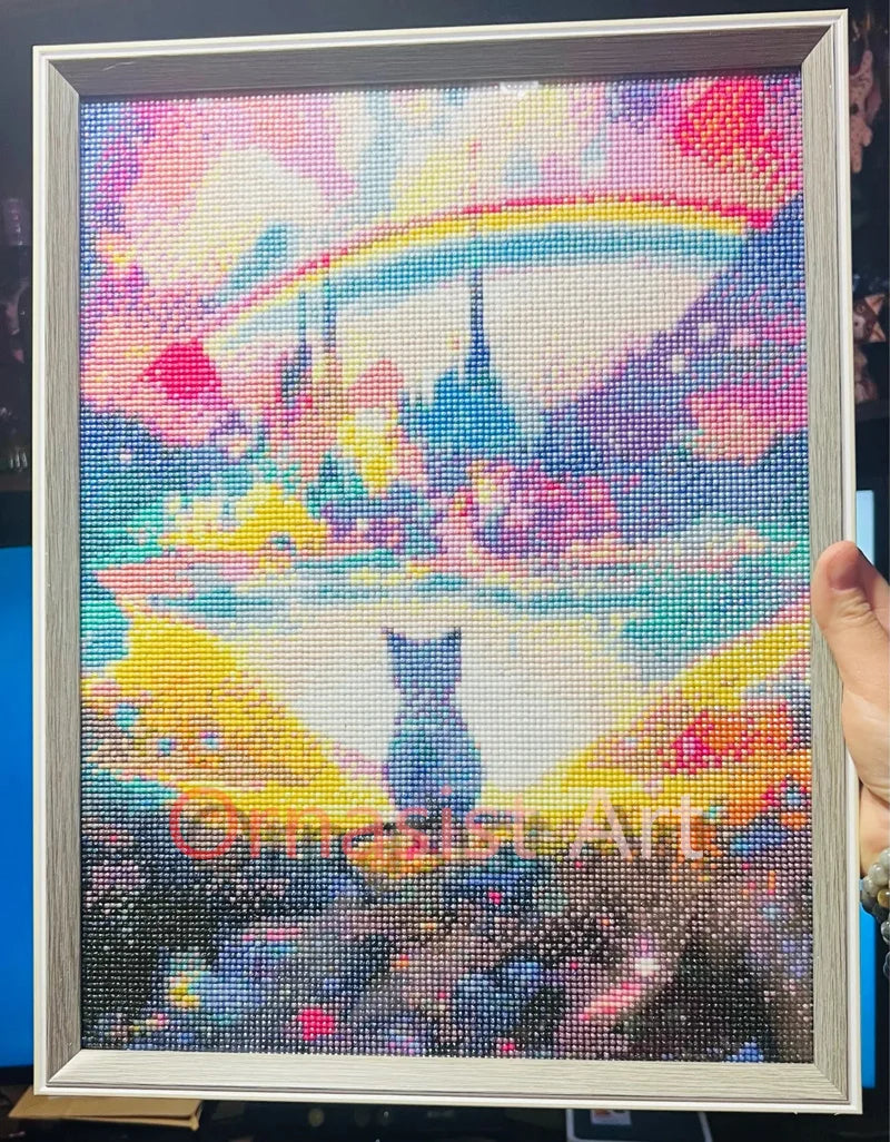 100% 5D DIY Fairy Dust Drill Diamond Painting Whale Full Crystal Diamond Mosaic Art.