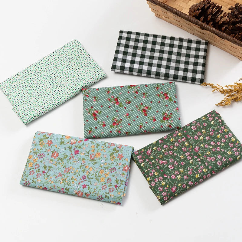 5Pcs/Set 25cmX25cm  Quilting Cloth Patchwork Needlework Handmade DIY Material