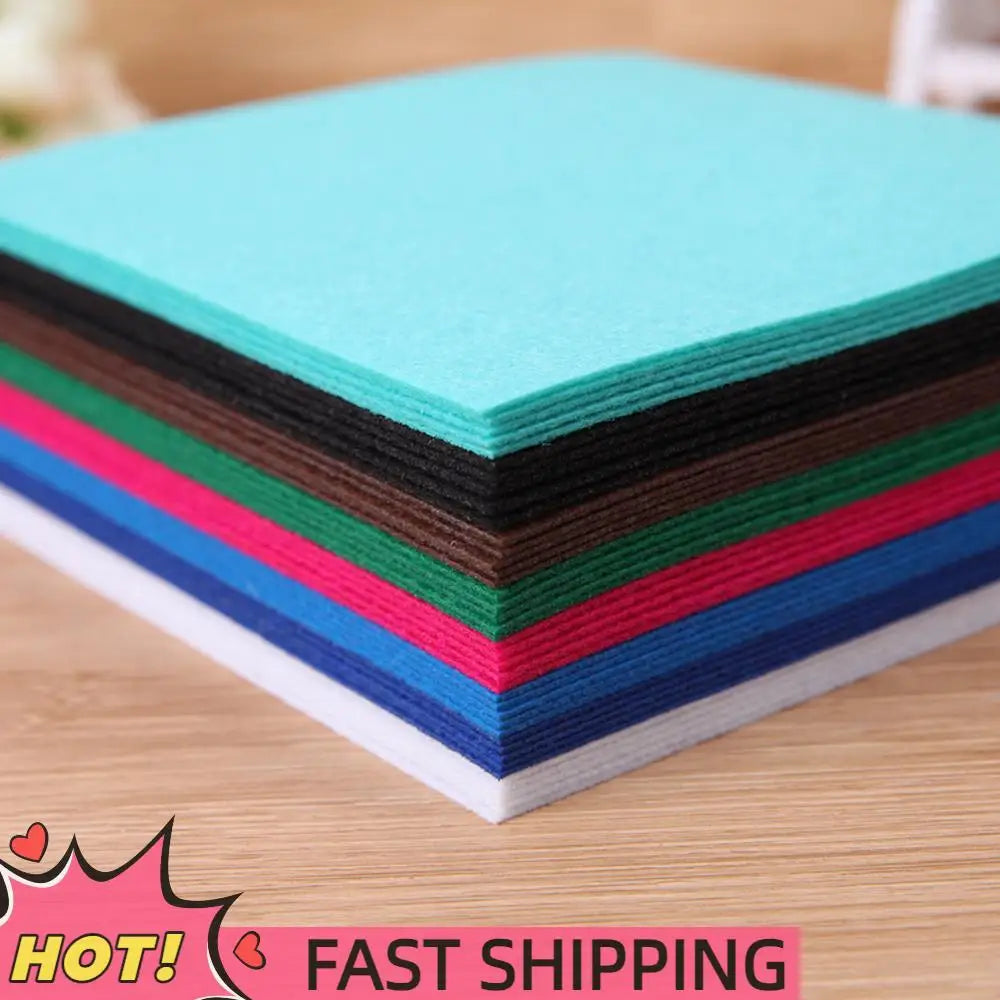 40pcs Felt Fabric DIY Crafts 10x10cm Felt Sheets Patchwork