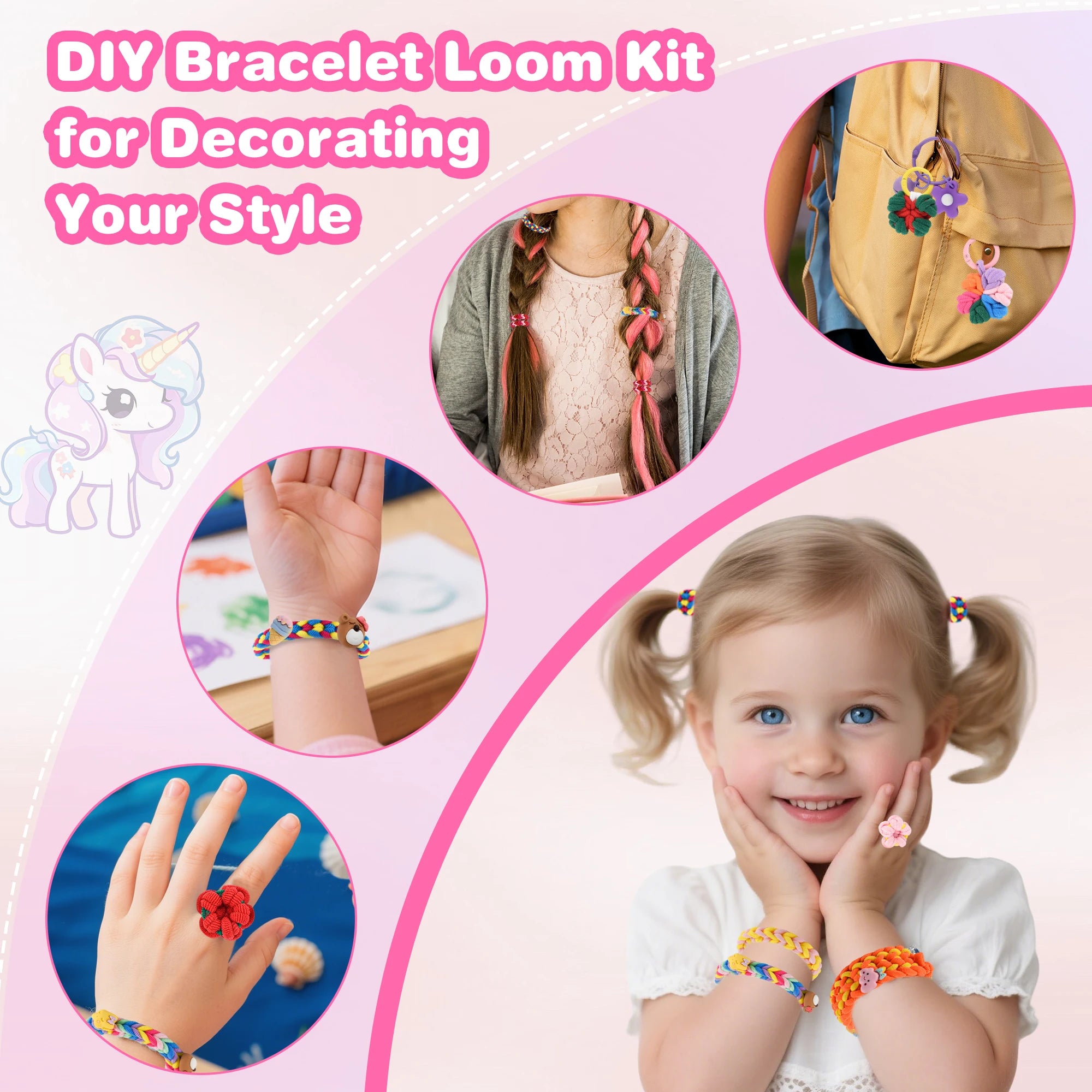 Bracelet Making Kit for Girls Rubber Band Friendship Bracelet