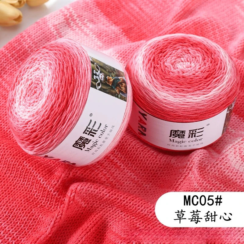 Cake Yarn for Knitting Crochet Gradient Color Medium Worsted Soft  for DIY Scarf