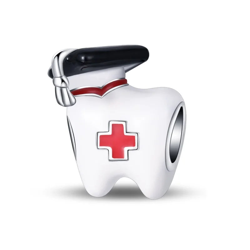 Original 925 Sterling Silver Charm Beads Medical Series