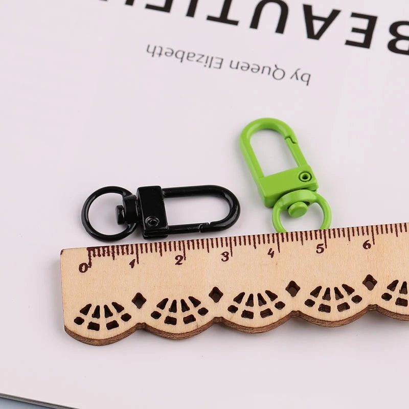 10pcs/lot 12x33mm Rotating Dog Buckle Colorful Lobster Clasps Hooks