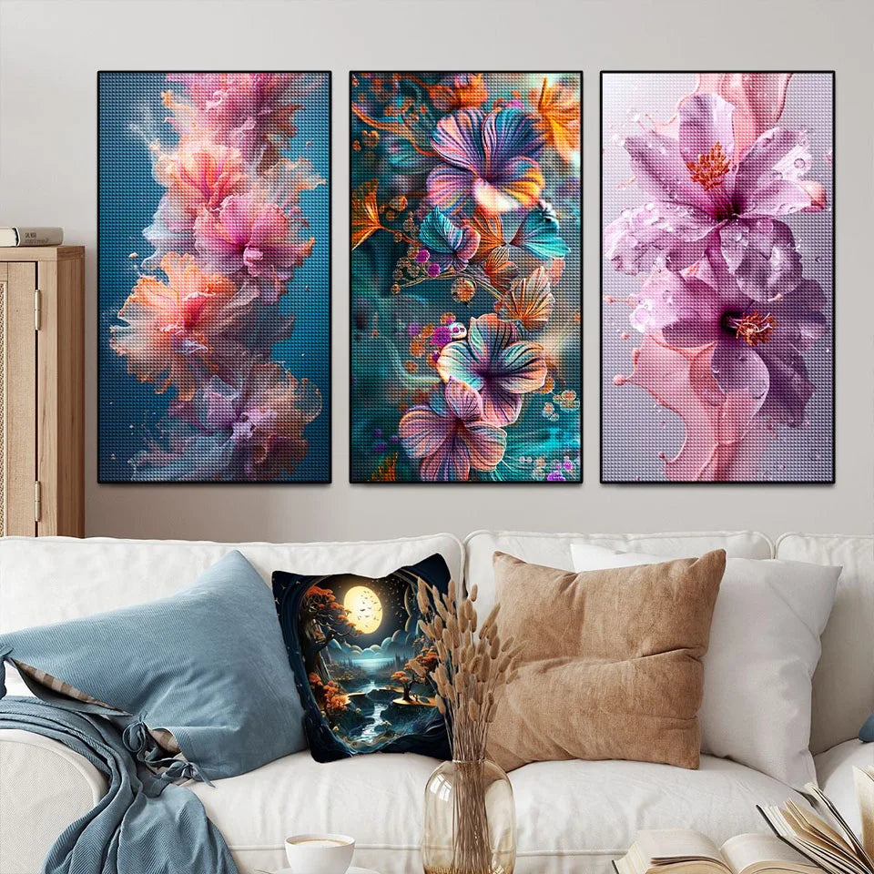 Diamond Painting Art DIY Beautiful Big Flower Diamond Mosaic Kit 5D Square Round Rhinestone Cross Stitch Home Wall Decor Gift