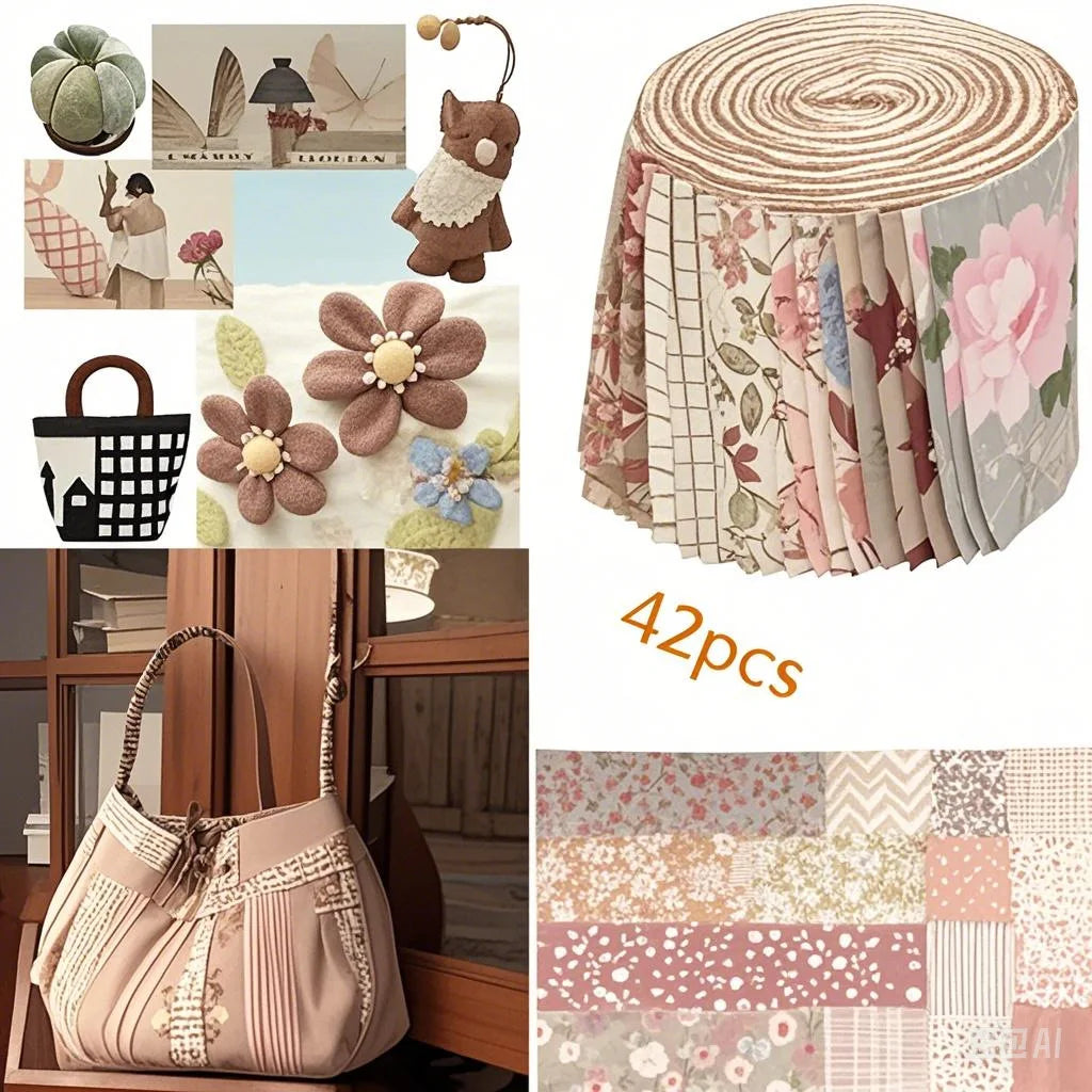 Colorful Printed Precuts Fabric Jelly Rolls Sewing Material Cotton Strip DIY Cotton Patchwork Strips