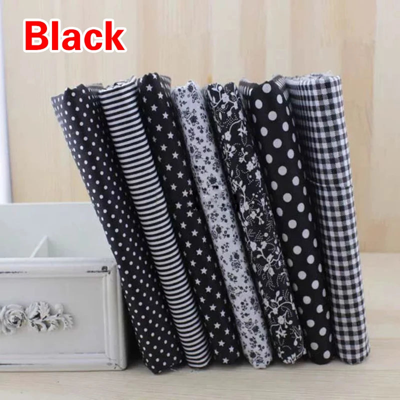 7pcs 25*25cm Square Crafts Cloth 100% Cotton Fabric Print Cloth