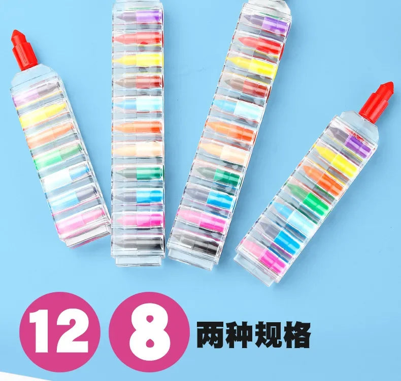 1Pcs 8 color Crayons Creative , Oil Pastel Colored Pencil