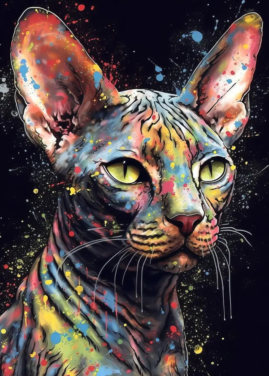 AB Fairy Dust Watercolor Various Cats 120 Colors Diamond Painting With Sticker Lovely Animals Modern On The Wall Art Kids Decor