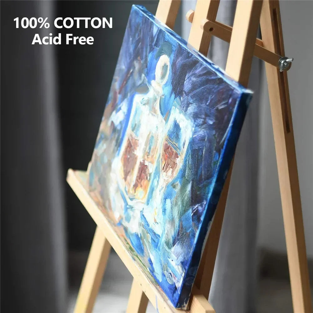 4pcs/pack Professional Stretched Canvas Primed White