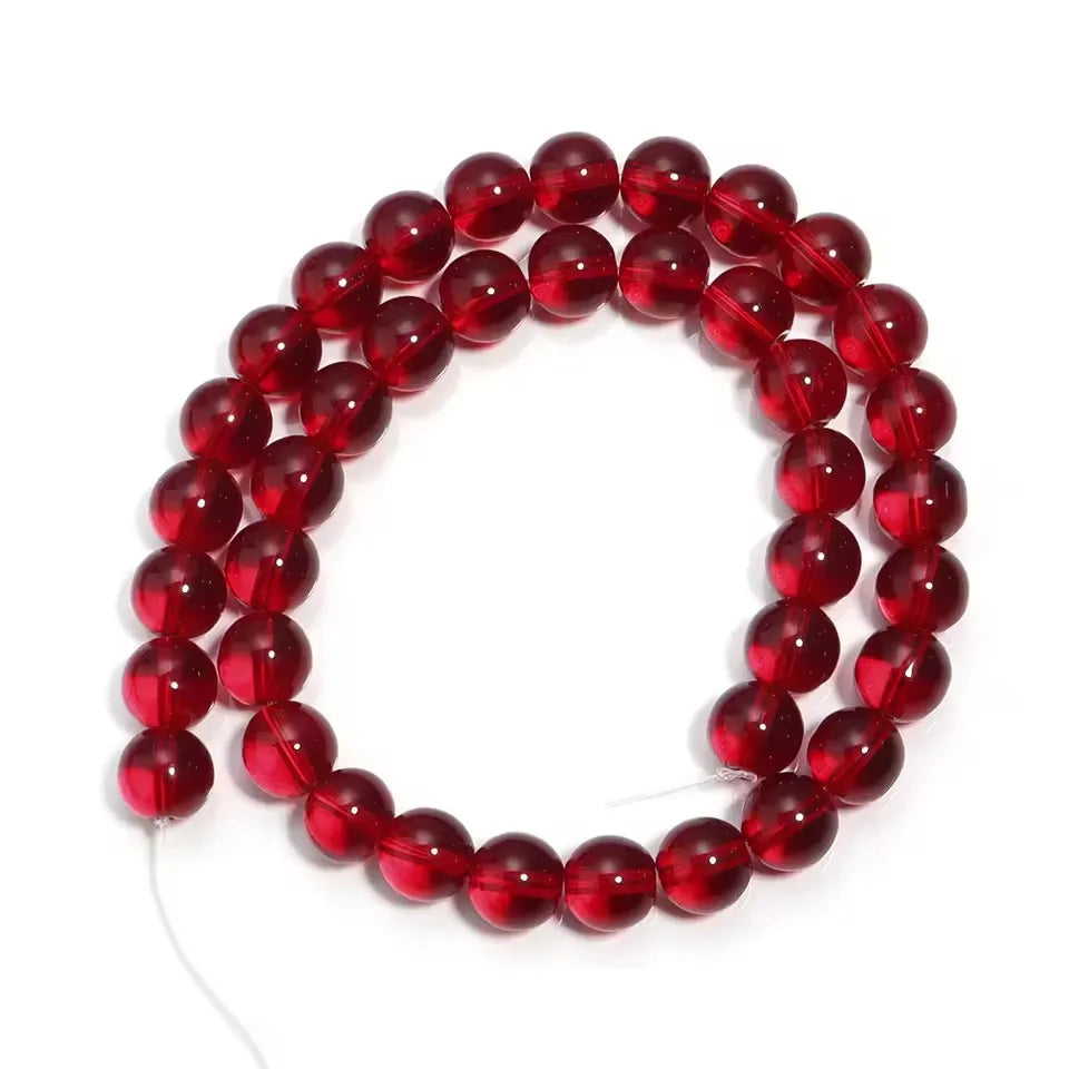 1Strand 4/6/8/10mm Red Garnet Color  Red Garnet  Loose Spacer Bead for Jewelry Making DIY Charms Bracelet Necklace Accessories