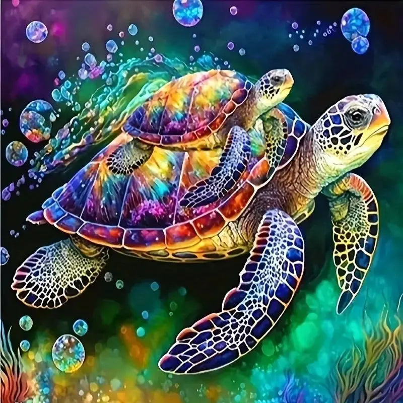 Diamond Painting, Turtle 5D Diamond Embroidery Animal Kits. Art Home Decoration.