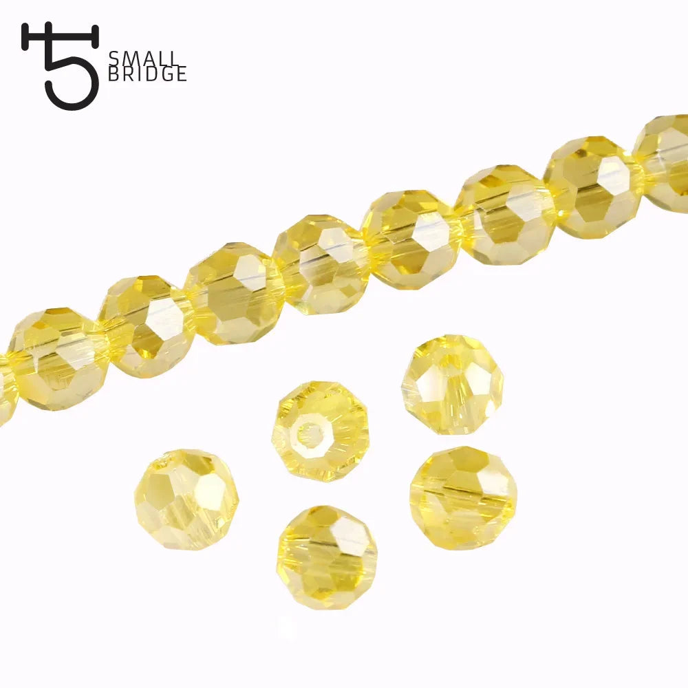 Round Spacer Glass Beads For Jewelry Making DIY Accessories