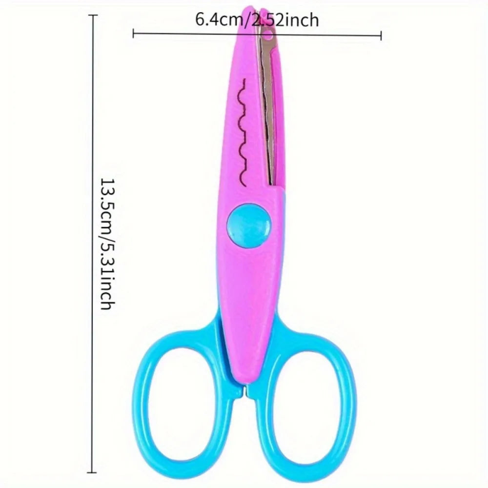 6 Pattern Scissors Set,  Safe Craft Scissors for Scrapbooking, Photos & DIY Projects