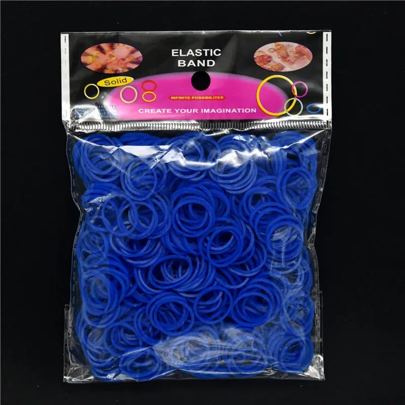 New Loom Rubber Bands Bracelet for Kids or Hair Rainbow Rubber Loom Bands