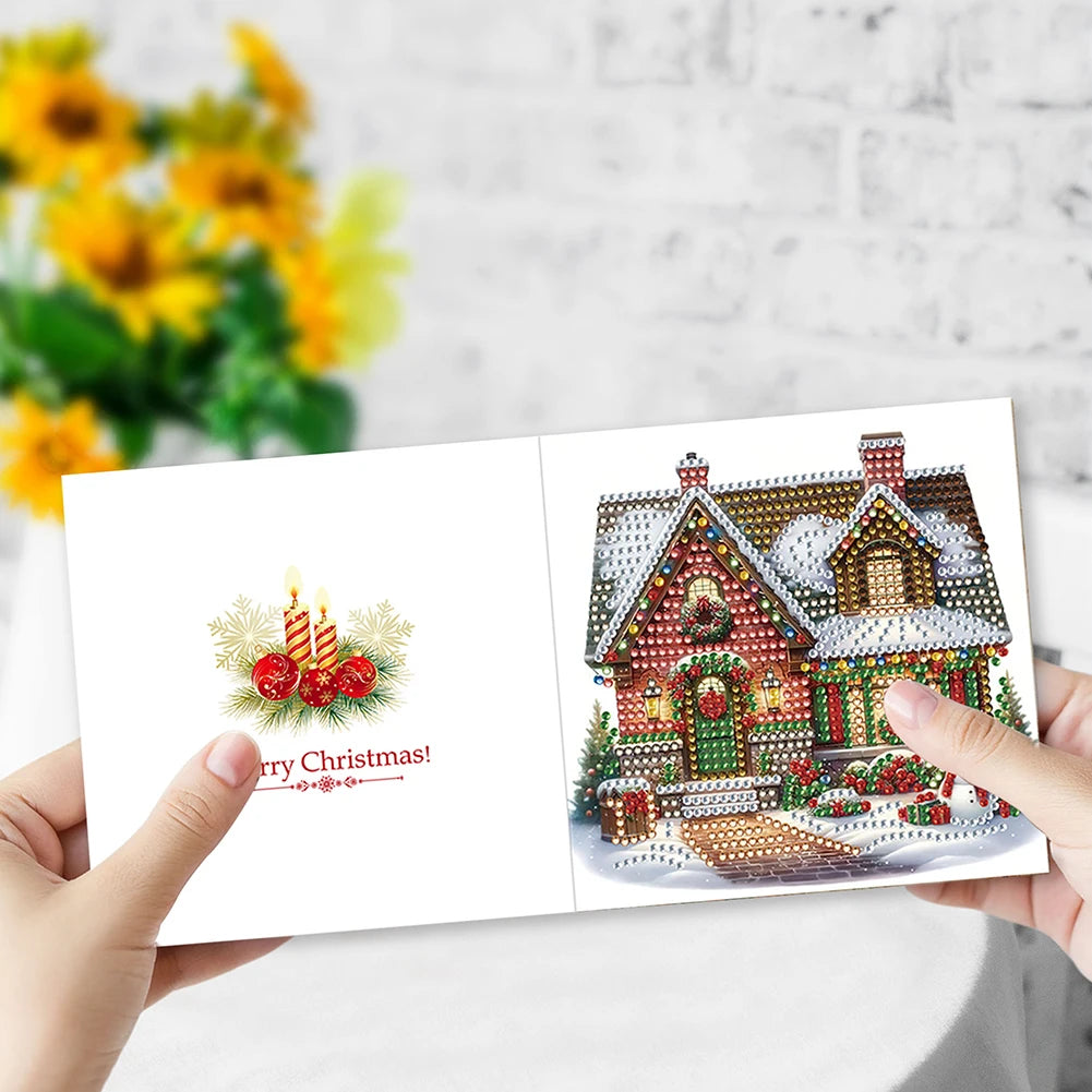 DIY Christmas Greeting Cards 12pc Diamond Painting Kits