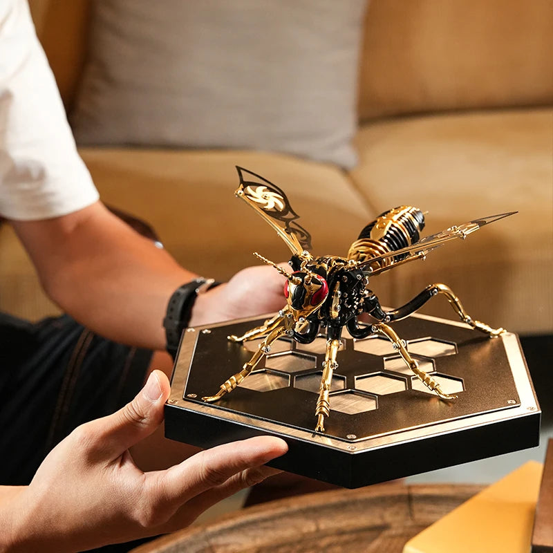 Large Wasp 3D Puzzle Metal Assembly Model Mechanical lnsect Toy for Boy Kids