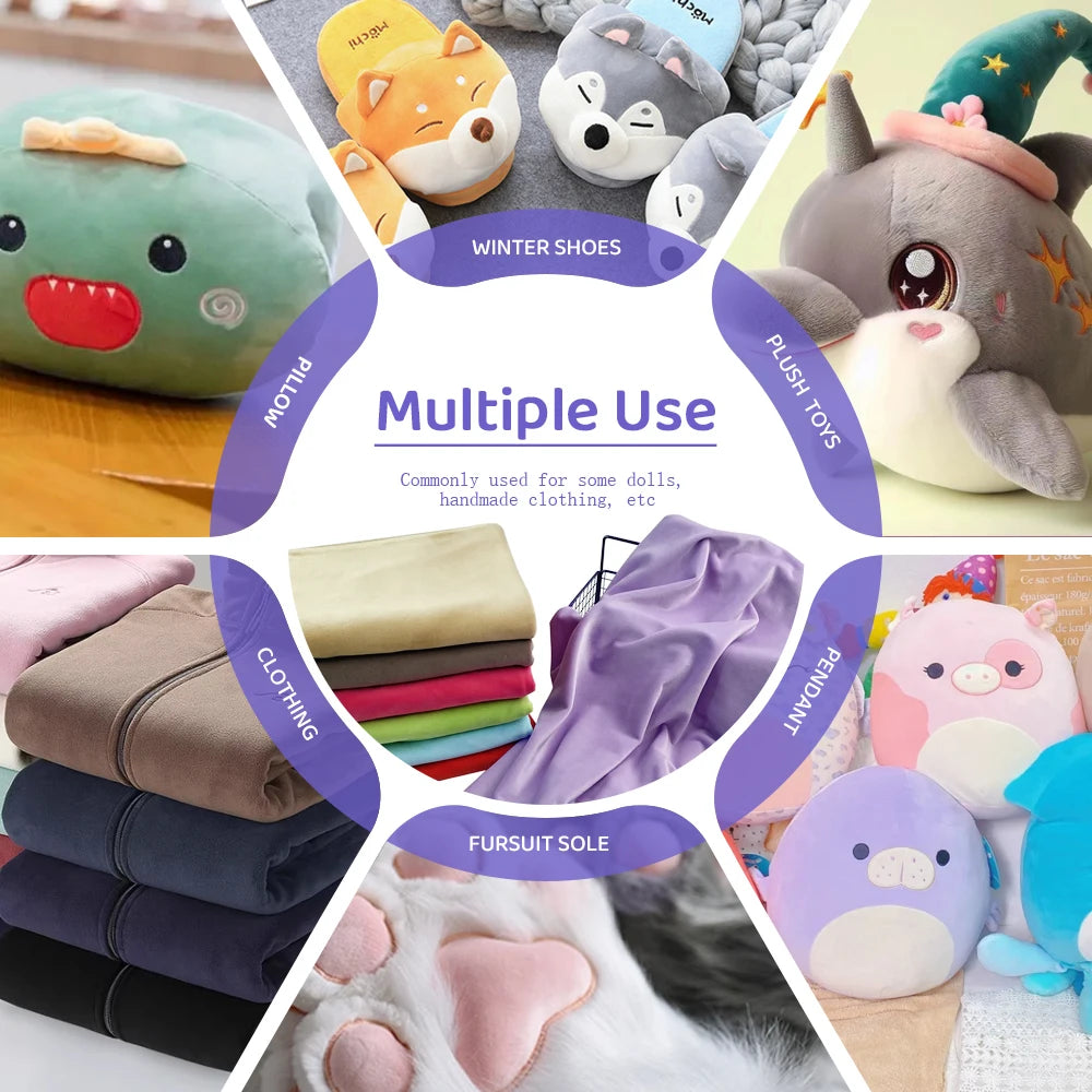 2024 Small Size 50x50cm Squishy Mochi Stetch Minky Fabric 95% Polyester 5% Spandex Stretch 4 Side Plush Fabric For Diy SewingToy