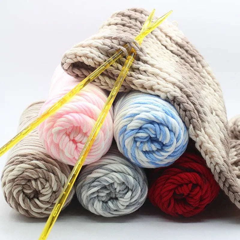 8-strand Cotton Select Yarn 100g, Light Worsted Thick Yarn For DIY Knitting Baby Wool Crochet Scarfcoat Sweater Weave Thread