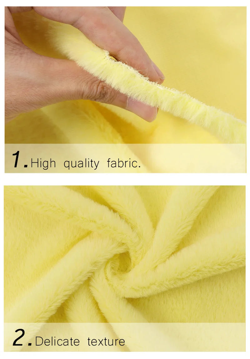 Rabbit Fur Fabric Soft Short Plush.