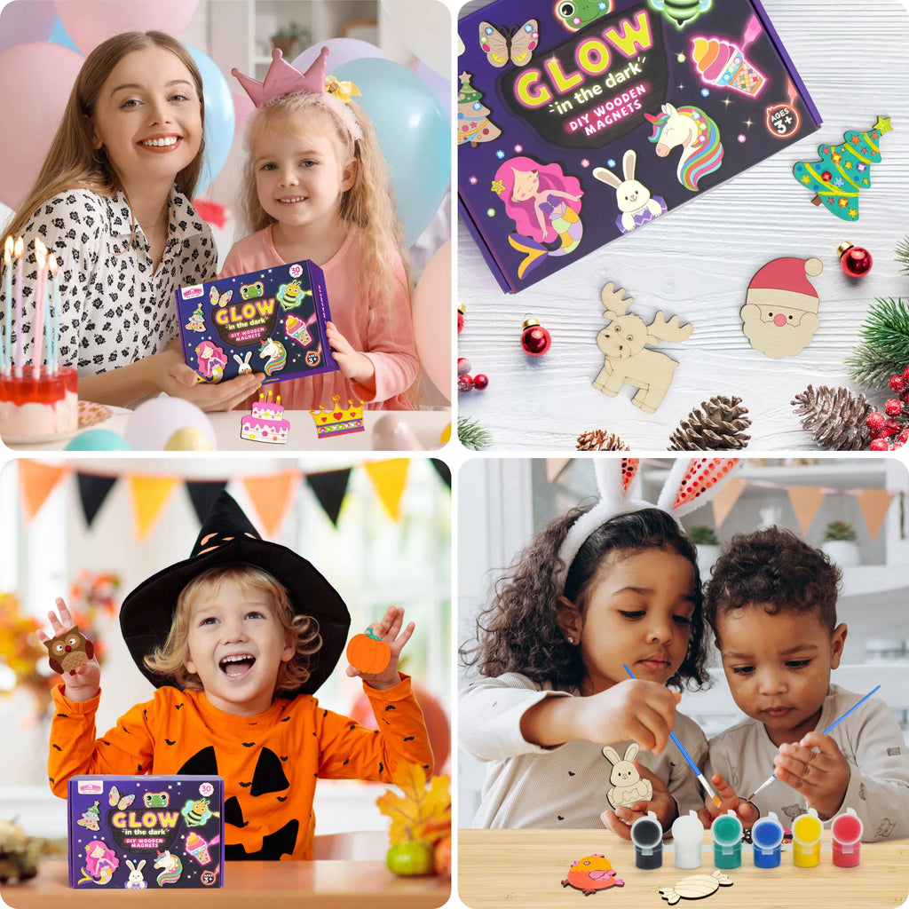 Birthday Giftss Wood Crafts Kit for Kids Glow in The Dark