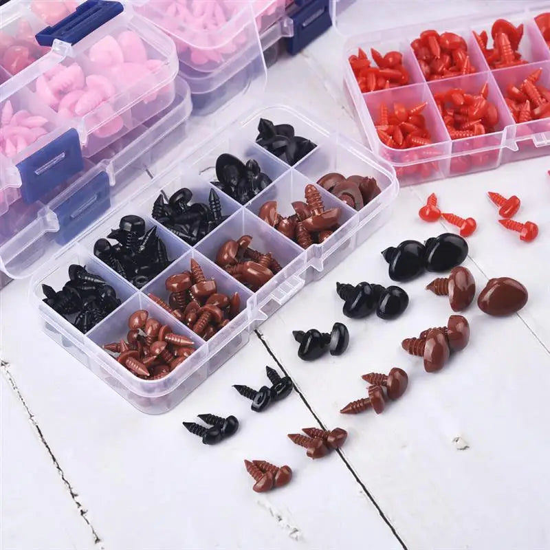 1 Box Plastic Colorful Eyes Noses For Doll Craft DIY Making Tools