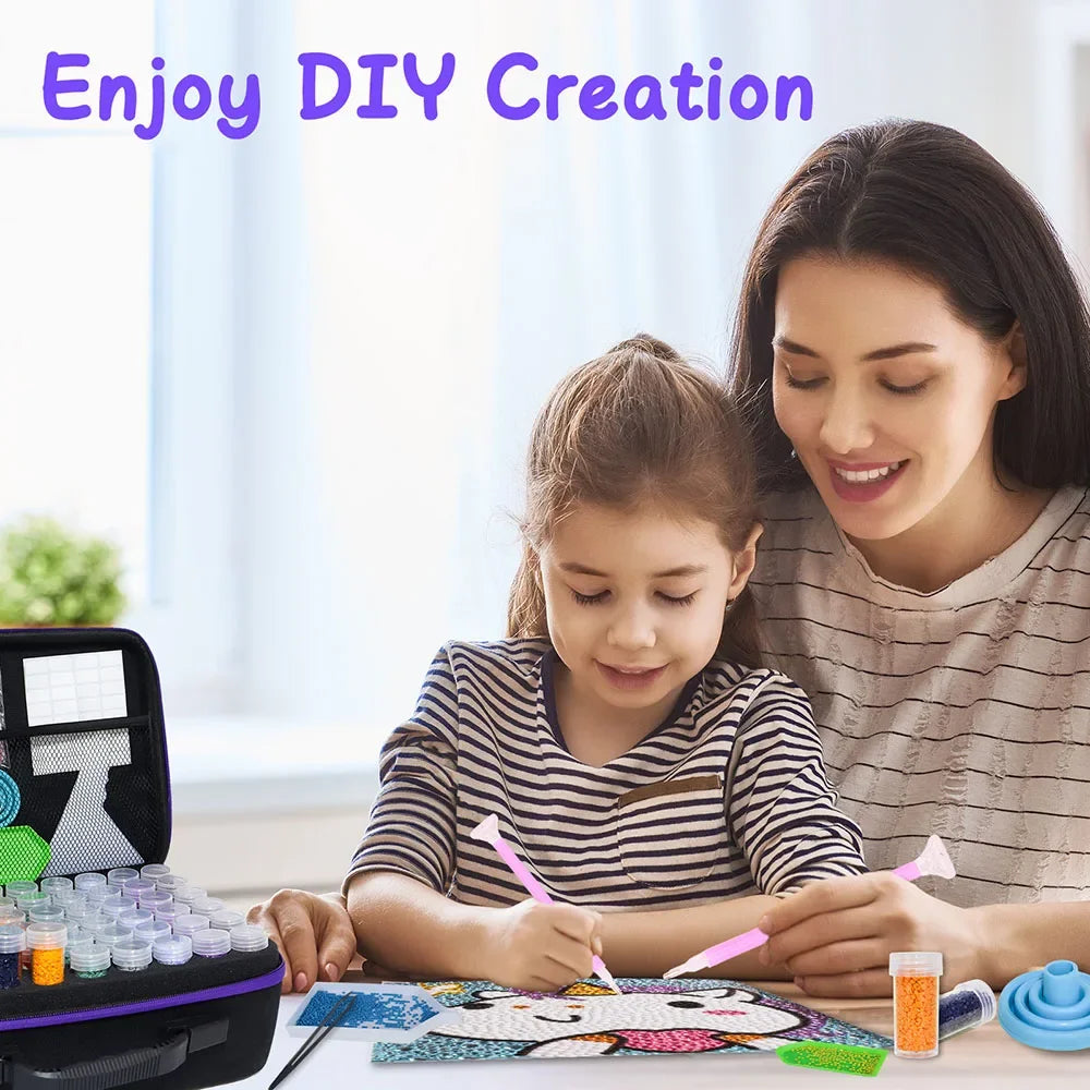 30/60/120/240 Jars DIY Diamond Painting Multifunctional Storage Box