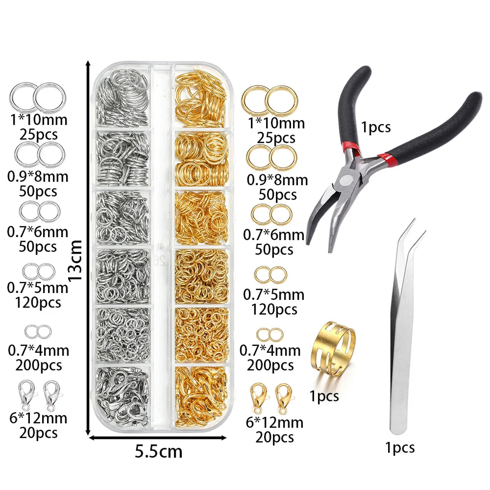 930pcs/Box Jewelry Findings Kits  Jewelry Making