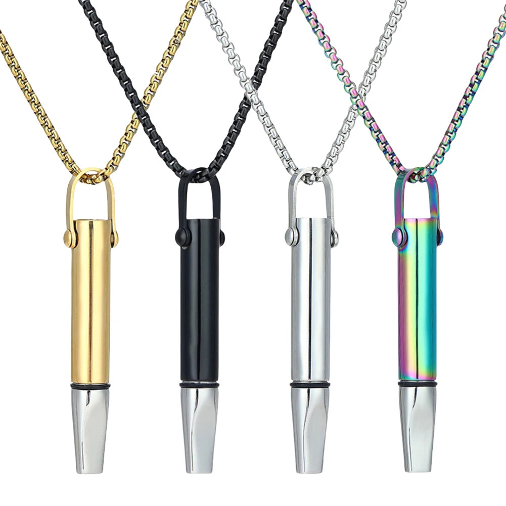 Breathing Resistance Whistle Necklace Breathing Necklace
