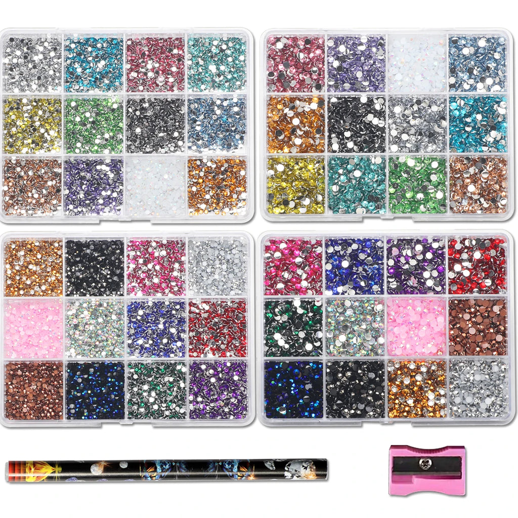3D multi-color resin nail diamond kit
