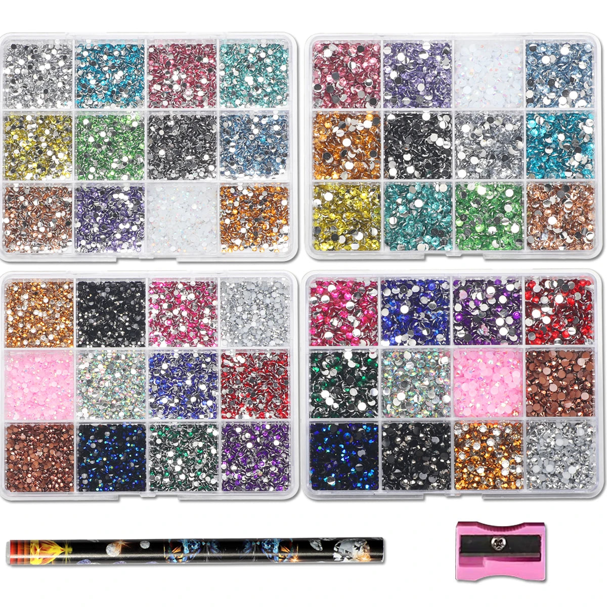 3D multi-color resin nail diamond kit