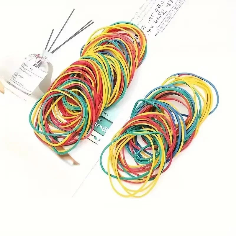 100/200 Pieces Cassette Type Multi-color Rubber Band Diameter 38mm For Office Supplies School Elastic Bands 2030