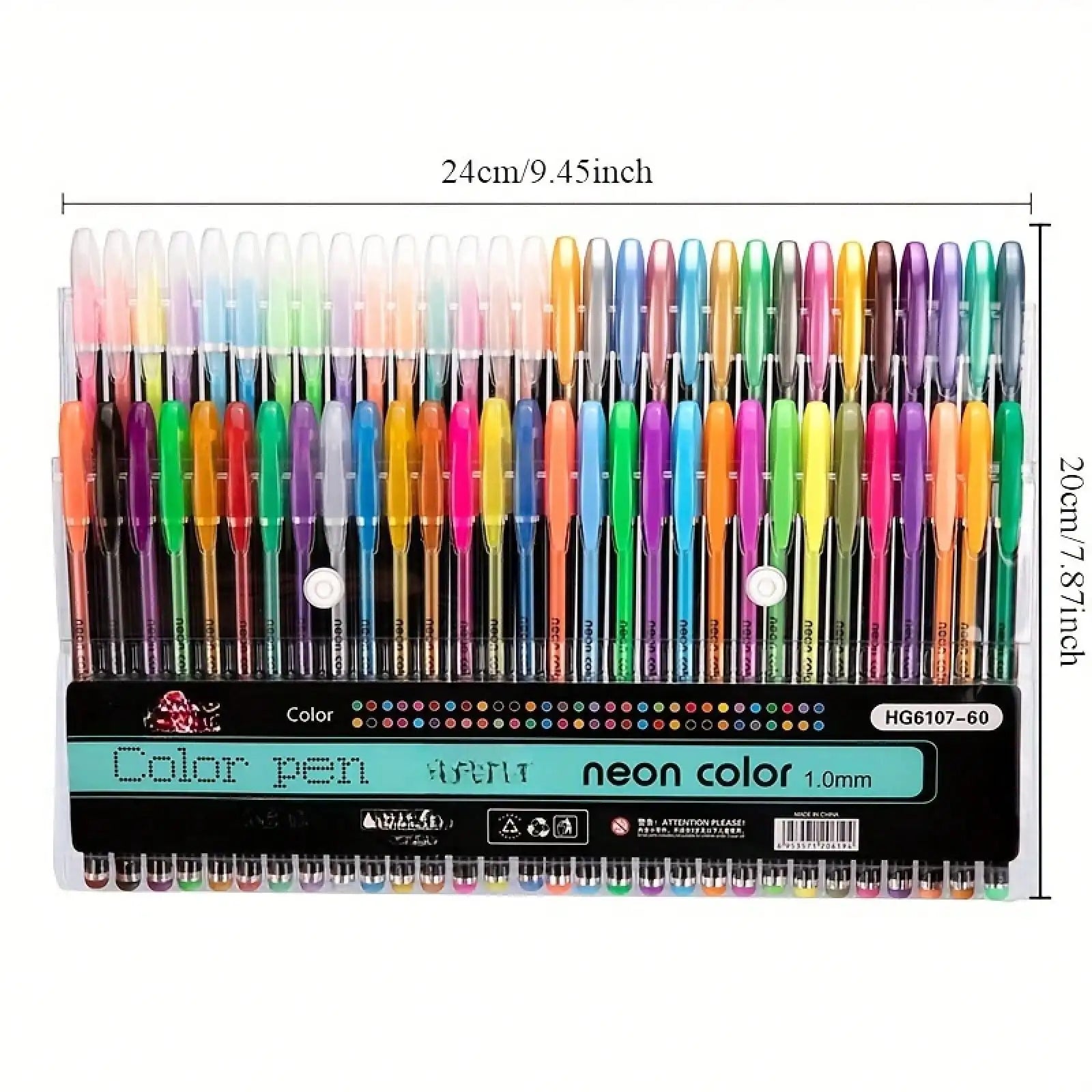 48-Color Sparkle Gel Pen Set Vibrant Glitter & Metallic Pens