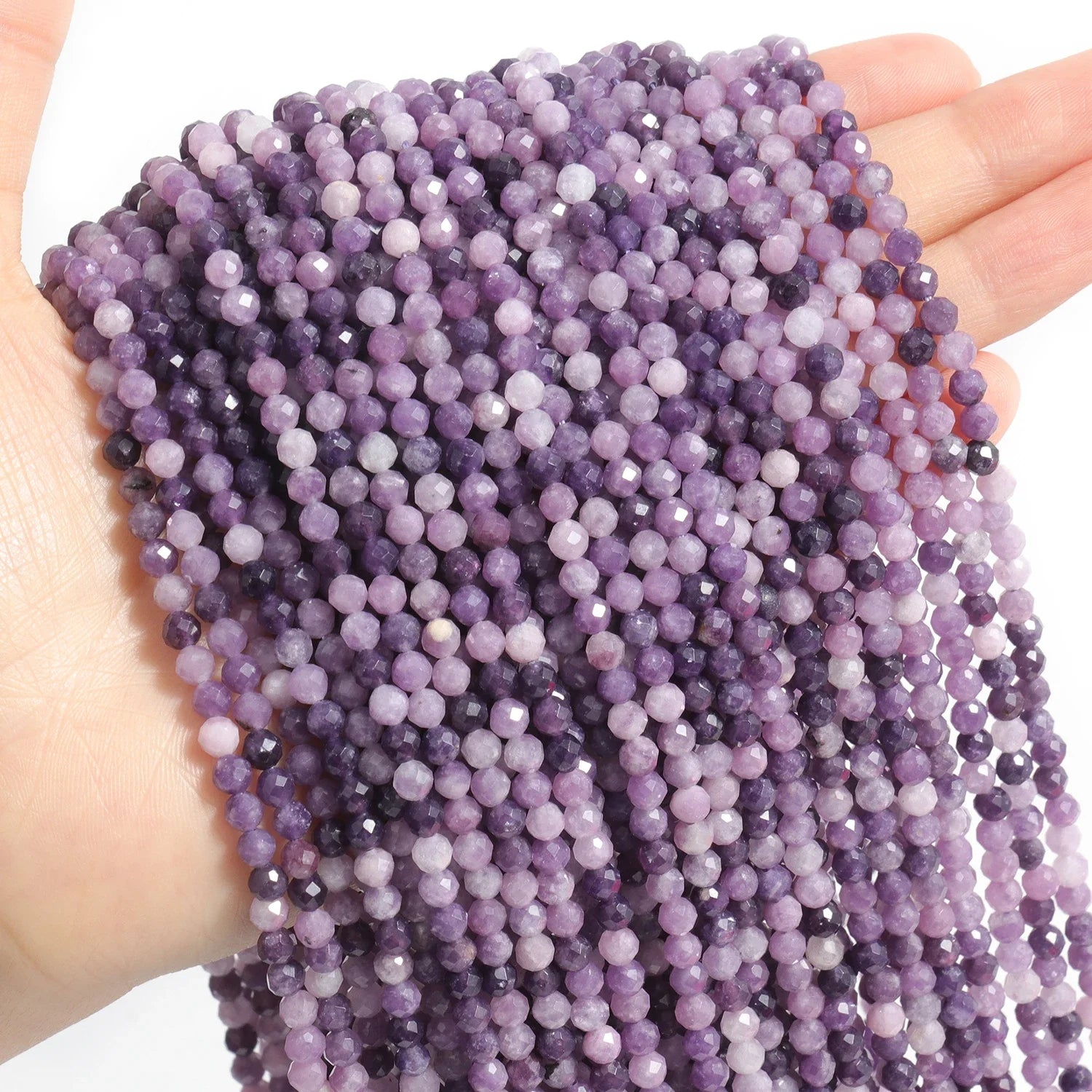 Faceted Natural Stone Beads Faceted Amazonite Aquamarine Opal Labradorite Loose Spacer Bead
