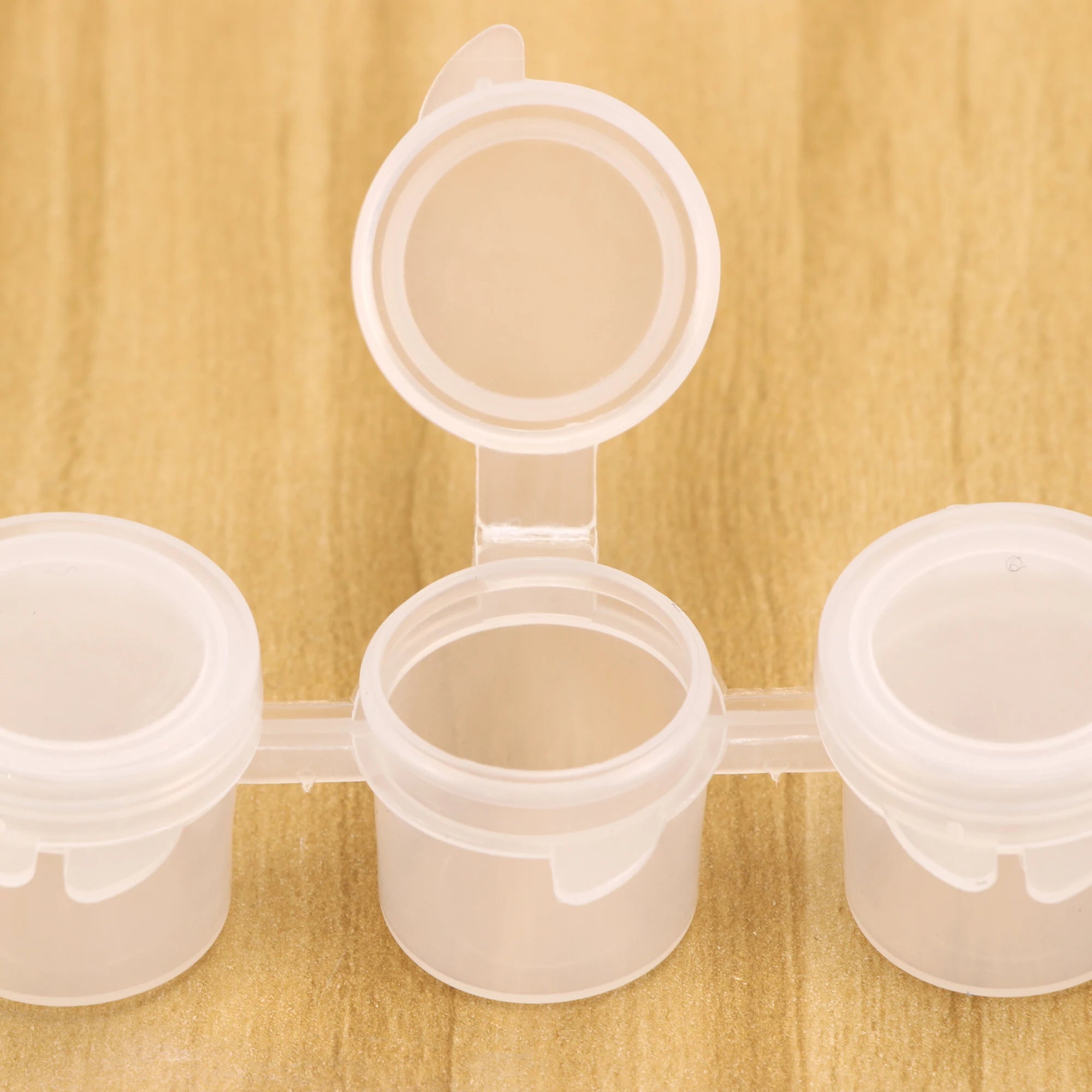 10Strips Empty Paint Pot Empty Acrylic Mini Container